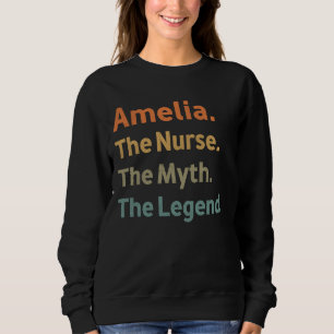Camiseta Amelia A Enfermeira O Mito A Lenda Engraçada Vinta