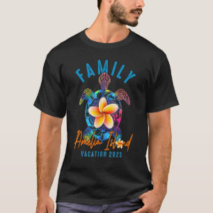Camiseta Amelia Island2023 Tie Dye Sea Turtle Família de Te