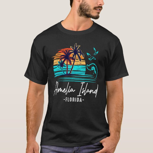 Camiseta Amelia Island 2023, Flórida Férias Matching Famil (Frente)