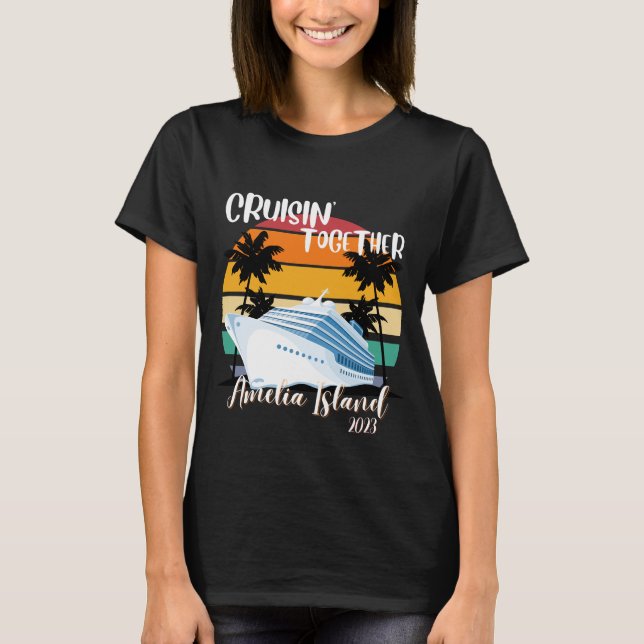 Camiseta Amelia Island Cruise 2023 Family Group Viagem (Frente)
