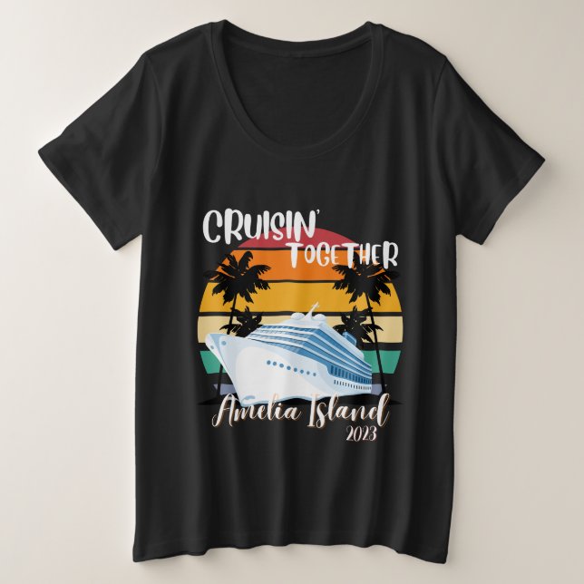 Camiseta Amelia Island Cruise 2025 Family Group Viagem (Frente do Design)