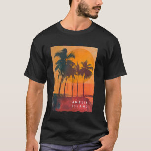 Camiseta Amelia Island FL Beach Vacation Palm Trees