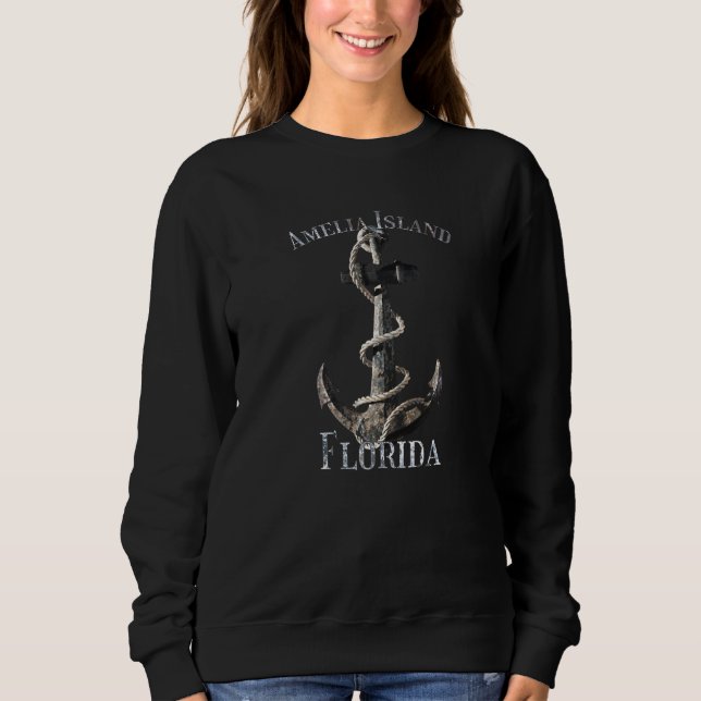 Camiseta Amelia Island Flórida Vacina Anca Náutica Sai (Frente)
