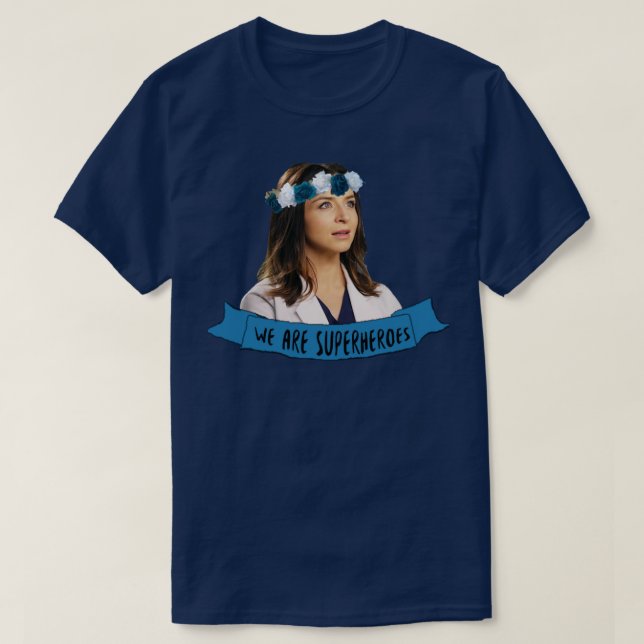Camiseta Amelia Shepherd somos super-heróis (Frente do Design)