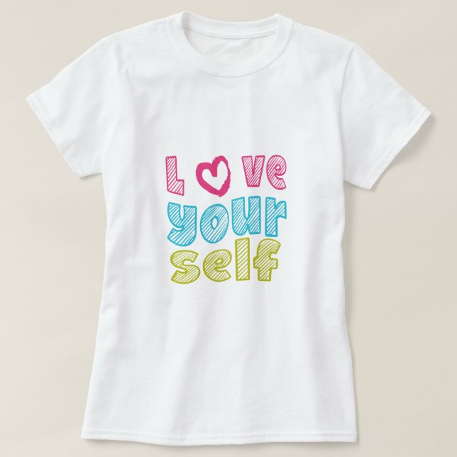 Camiseta Amem a si mesmos (Frente do Design)