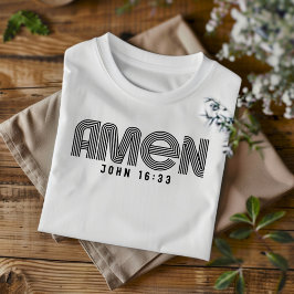 Camiseta Amém para Camiseiros Cristãos Homens e Mulheres
