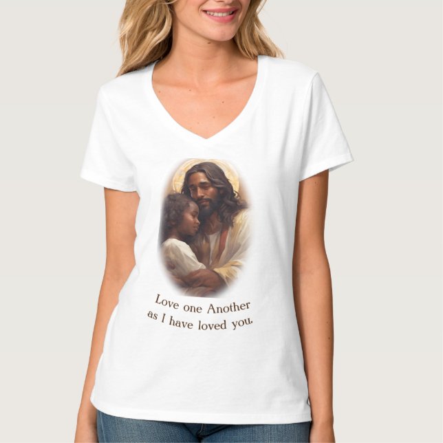 Camiseta Amem uns aos outros como Eu os amei (Frente)