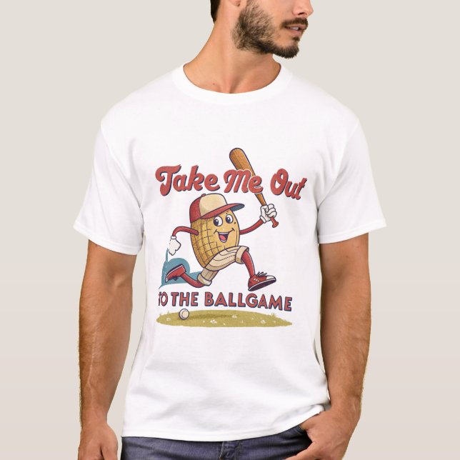 Camiseta Amendoim no Bat: Diversão do Baseball (Frente)