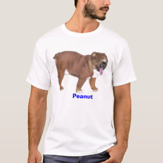 Camiseta Amendoim, T inglês do buldogue