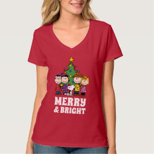 Camiseta Amendoins   A gangue em torno da árvore de Natal