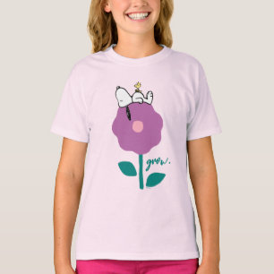 Camiseta Amendoins Apito De Esnoopia E Flor De Madeira