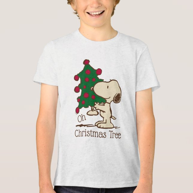 Camiseta Amendoins | Árvore de Natal de Snoopy (Frente)