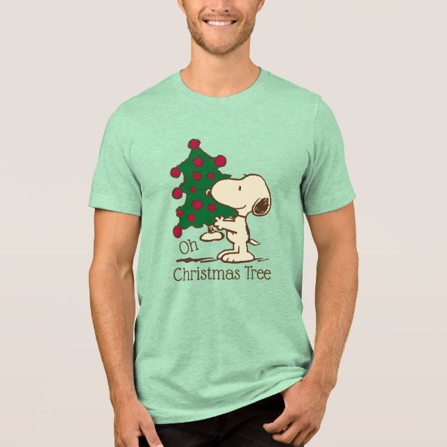 Camiseta Amendoins | Árvore de Natal de Snoopy (Frente)