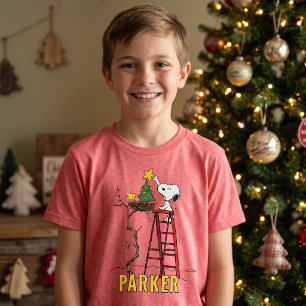 Camiseta Amendoins   Árvore de Natal do Snoopy & Woodstock
