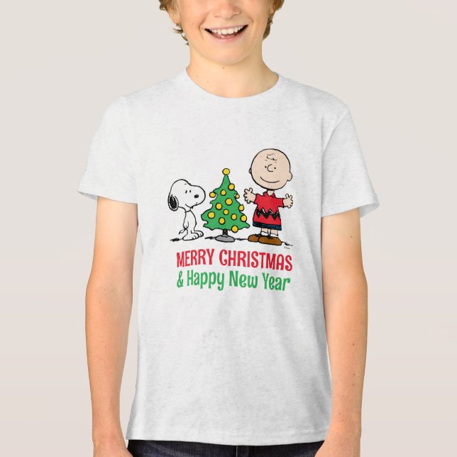 Camiseta Amendoins | Árvore de Natal Snoopy & Charlie Brown (Frente)