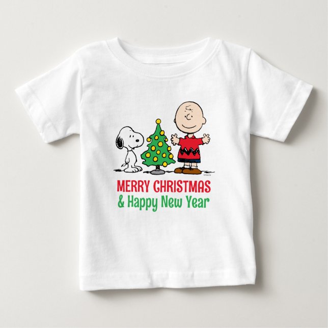 Camiseta Amendoins | Árvore de Natal Snoopy & Charlie Brown (Frente)