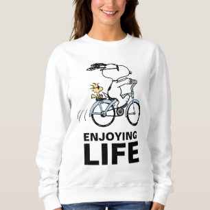 Camiseta Amendoins   Bicicleta Snoopy & Woodstock