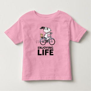 Camiseta Amendoins   Bicicleta Snoopy & Woodstock
