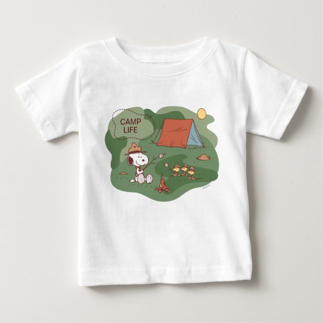 Camiseta Amendoins | Campos Snoopy & Woodstock Happy (Frente)