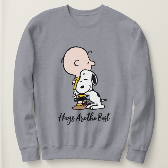 Camiseta Amendoins | Charlie Brown & Snoopy Hug (Frente do Design)