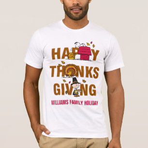 Camiseta Amendoins Combinação de Ação de Graças Feliz