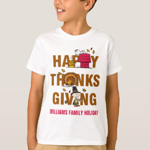 Camiseta Amendoins Combinação de Ação de Graças Feliz