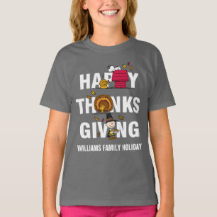 Camiseta Amendoins Combinação de Ação de Graças Feliz