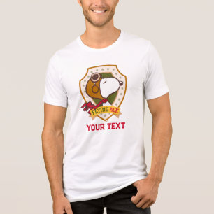 Camiseta Amendoins Crachá De Ace Voador De Snoopy