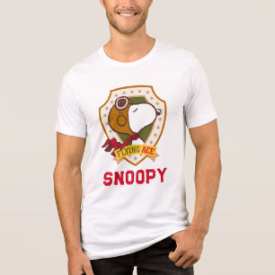 Camiseta Amendoins   Crachá De Ace Voador De Snoopy