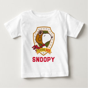 Camiseta Amendoins   Crachá De Ace Voador De Snoopy