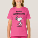 Camiseta Amendoins | Dança Feliz Snoopy<br><div class="desc">Snoopy é o amoroso bicho de estimação de Charlie Brown na tira cômica Peanuts de Charles M. Schulz. Veja este design de amendoins bonitinho com este cão amável.</div>