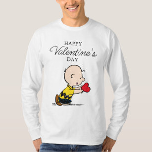 Camiseta Amendoins   Dia de os namorados Charlie Brown Red 