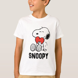 Camiseta Amendoins DIA DE OS NAMORADOS Snoopy Heart Hug