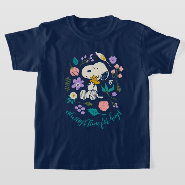 Camiseta Amendoins Em Sangue | Snoopy & Woodstock Flower Hu (Postura )