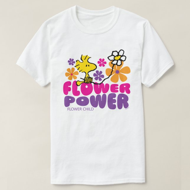 Camiseta Amendoins | Energia de Flor de Woodstock (Frente do Design)