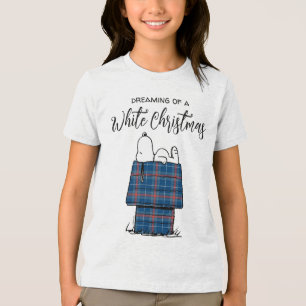 Camiseta Amendoins   Feriado de Xadrez de Snoopy Flannel