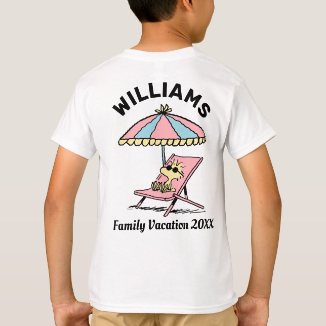 Camiseta Amendoins | Férias da família Woodstock Beach (Verso)