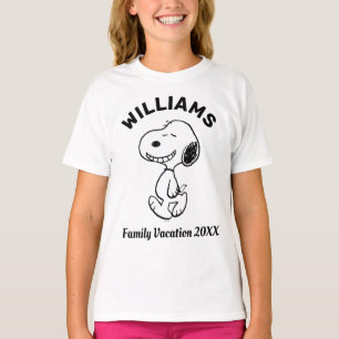Camiseta Amendoins Férias Familiares Snoopy