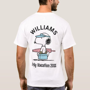 Camiseta Amendoins   Férias Familiares Snoopy Beach Walk
