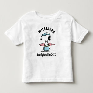 Camiseta Amendoins   Férias Familiares Snoopy Beach Walk