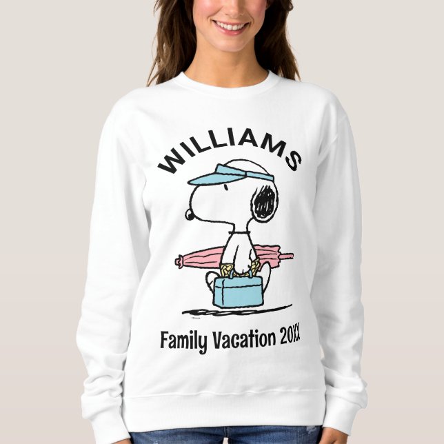 Camiseta Amendoins | Férias Familiares Snoopy Beach Walk (Frente)