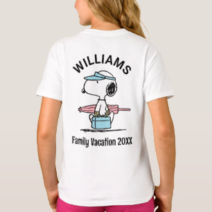 Camiseta Amendoins Férias Familiares Snoopy Beach Walk