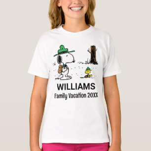 Camiseta Amendoins   Férias Snoopy & Woodstock Family