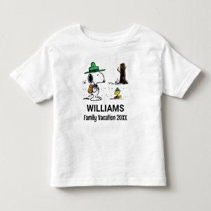 Camiseta Amendoins   Férias Snoopy & Woodstock Family
