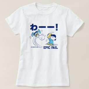 Camiseta Amendoins   Futebol Charlie Brown e Lucy