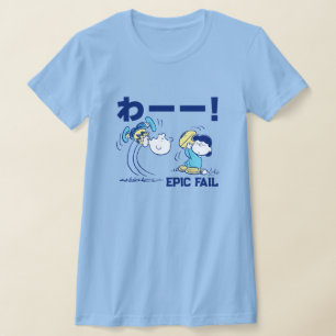 Camiseta Amendoins Futebol Charlie Brown e Lucy