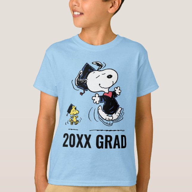 Camiseta Amendoins | Graduação em Snoopy & Woodstock (Frente)
