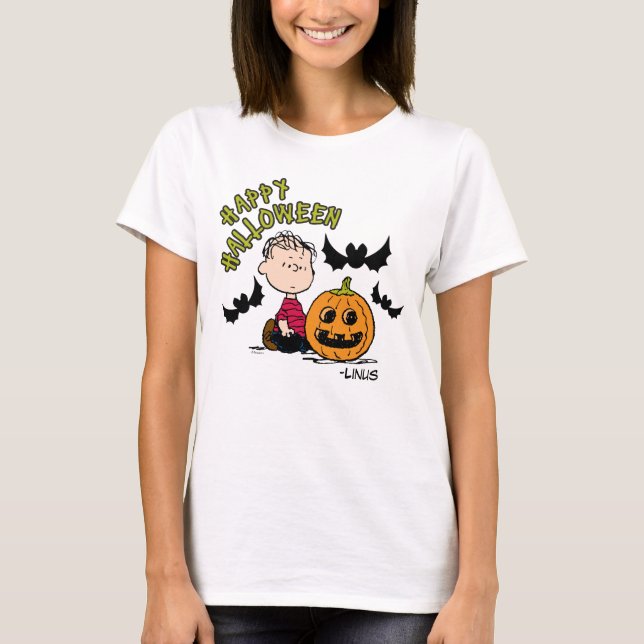 Camiseta Amendoins | Happy Halloween Linus (Frente)