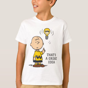 Camiseta Amendoins Ideia da lâmpada de Charlie Brown