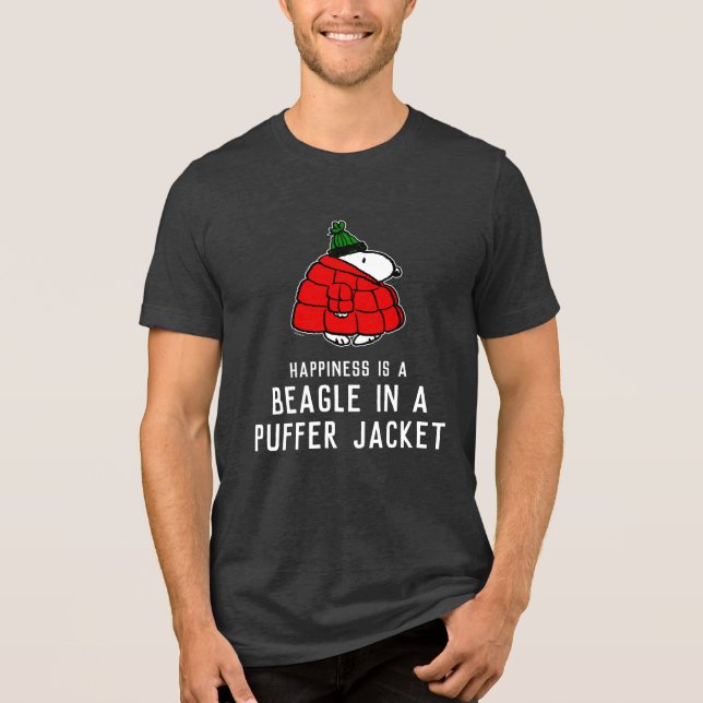 Camiseta Amendoins | Jaqueta Snoopy Red Puffer (Frente)